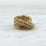 18K Yellow Gold Classic Chain Coil Ring