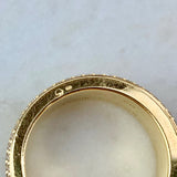 18K Yellow Gold and Diamond Three-Row Possession Band Ring