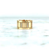 18K Diamond Tank Française Band Ring