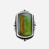 Sterling Silver Moonstone Labradorite Cocktail Ring