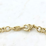 18K Yellow Gold, Canary Crystal and Diamond Pendant Necklace