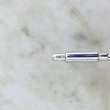 18K Diamond Double C Pendant Omega Chain Necklace