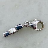 18K Diamond Double C Pendant Omega Chain Necklace