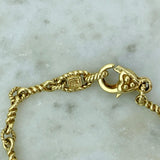 18K Yellow Gold, Diamond and Canary Crystal Cross Pendant Necklace