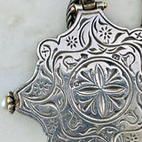 18K Yellow Gold, Sterling Silver and Multistone Pendant Necklace