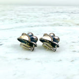 18K Yellow Gold and Sterling Gold Ear Clips