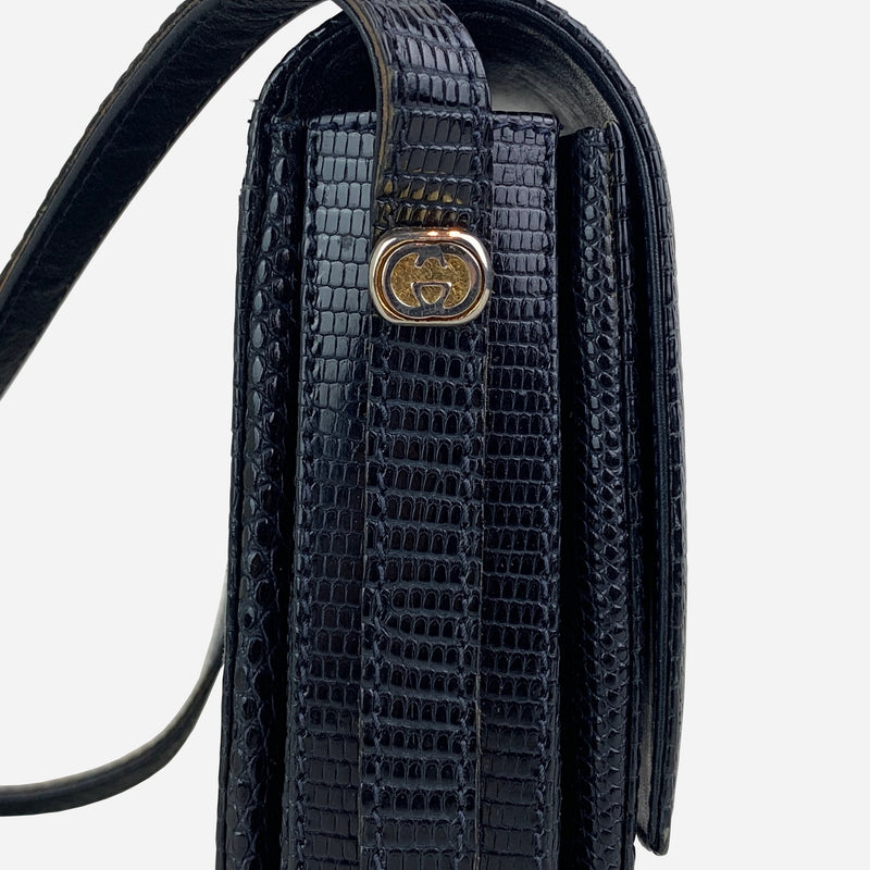 Lizard Leather Crossbody Bag