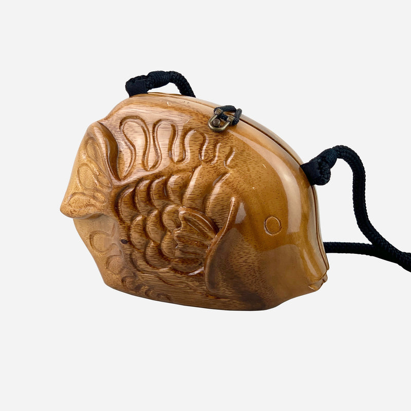 Wooden 'Carved Fish' Crossbody Bag