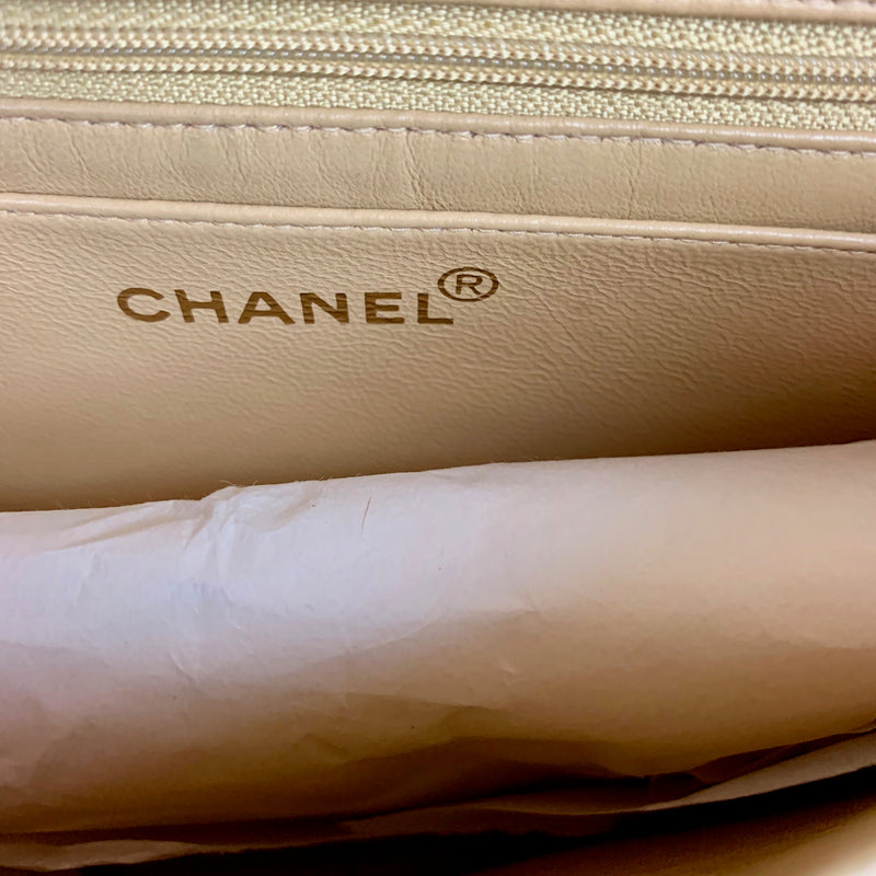 Tan Quilted Handbag