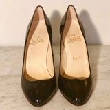 Black Patent Leather Silver Pump Formal Shoes