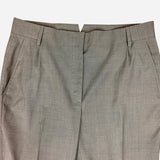 Taupe Straight-Legged Wool Pants
