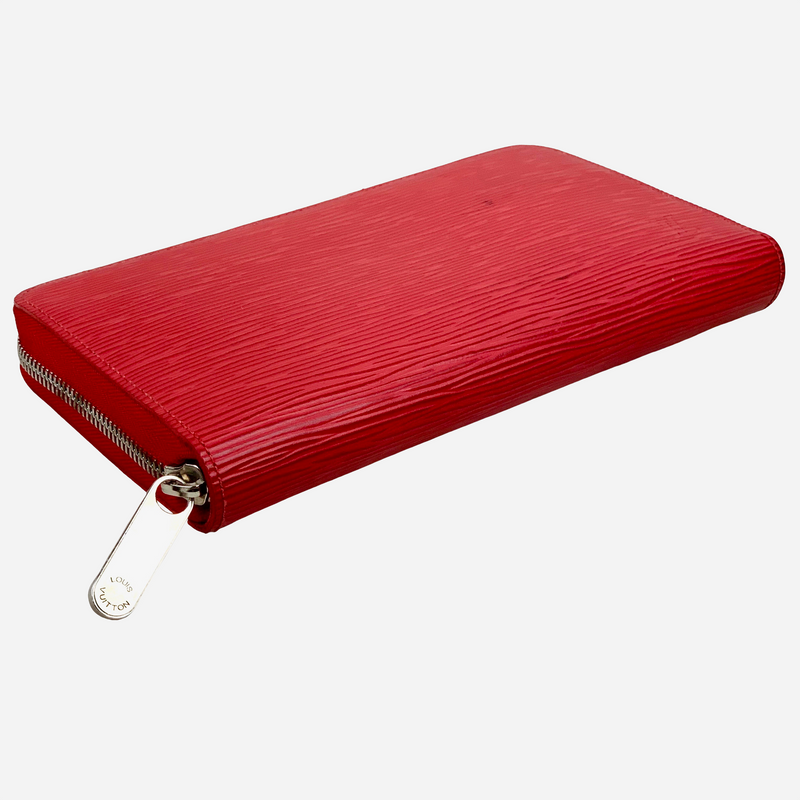 Lot - Louis Vuitton Red Epi Leather 'Zippy' Organizer Wallet