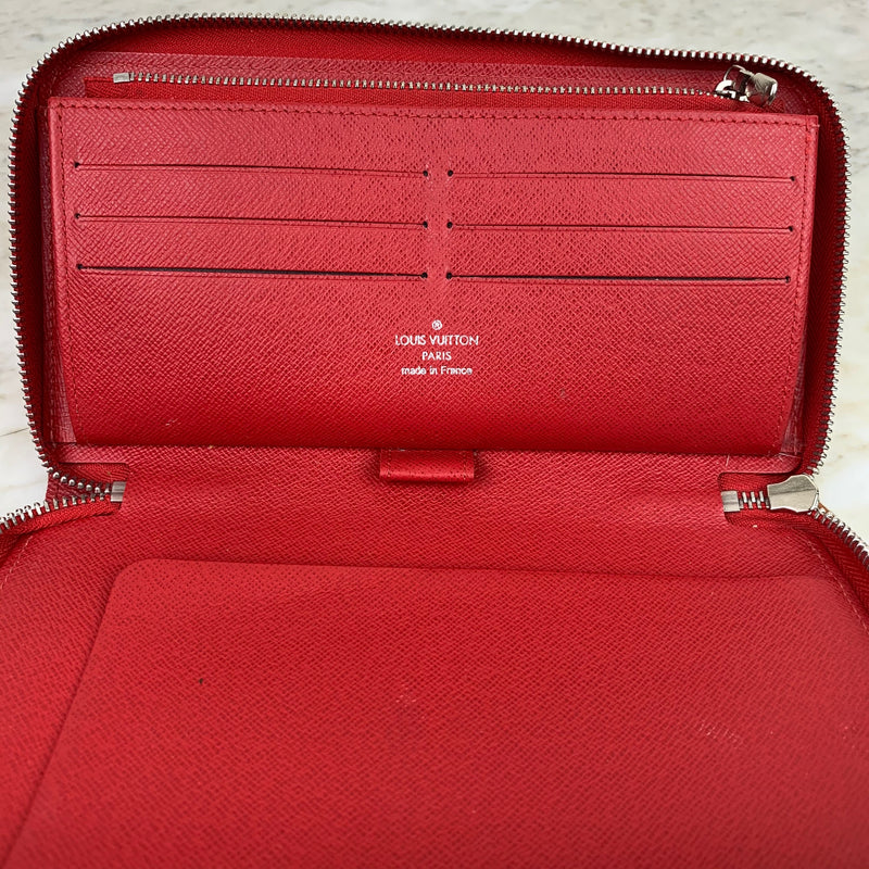 Louis Vuitton Womens EPI Leather Zippy Organizer Wallet Red