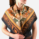 Multicolored Cashmere and Silk 'Early America' Scarf