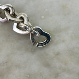 Sterling Silver and 18K Yellow Gold 'Heart' Link Necklace