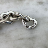 Sterling Silver and 18K Yellow Gold 'Heart' Link Bracelet