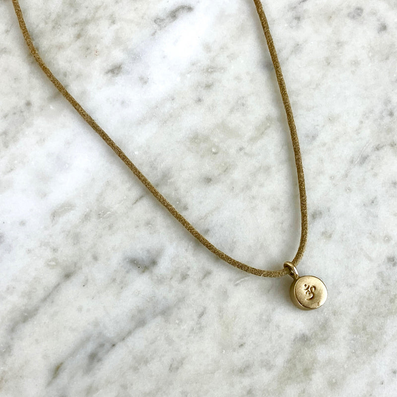 10K Gold Aum Pendant Necklace