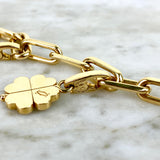 18K Yellow Gold Five Charm Bracelet