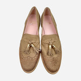 Brown Smooth Suede 'Guything' Round-Toe Wingtip Loafers