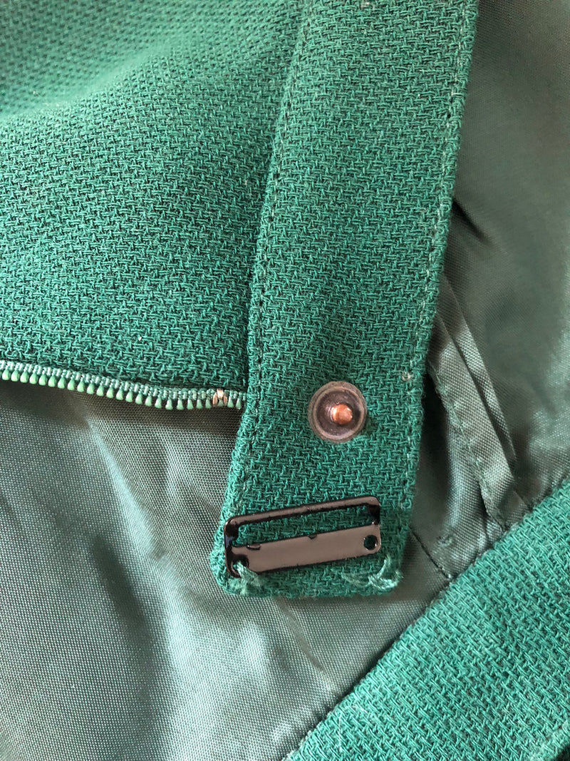 Dark-Emerald Wool Skirt Suit