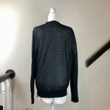 Black and White Lightweight Knit Cardigan