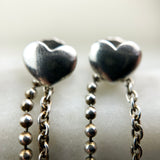Sterling Silver Heart Arrow Earrings