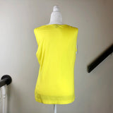 Yellow Sleeveless V-Neck Top