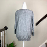 Metallic Heather Gray Cashmere Sweater