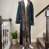 Black Shearling Floor-Length Coat
