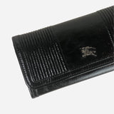 Black Patent Leather Continental Wallet