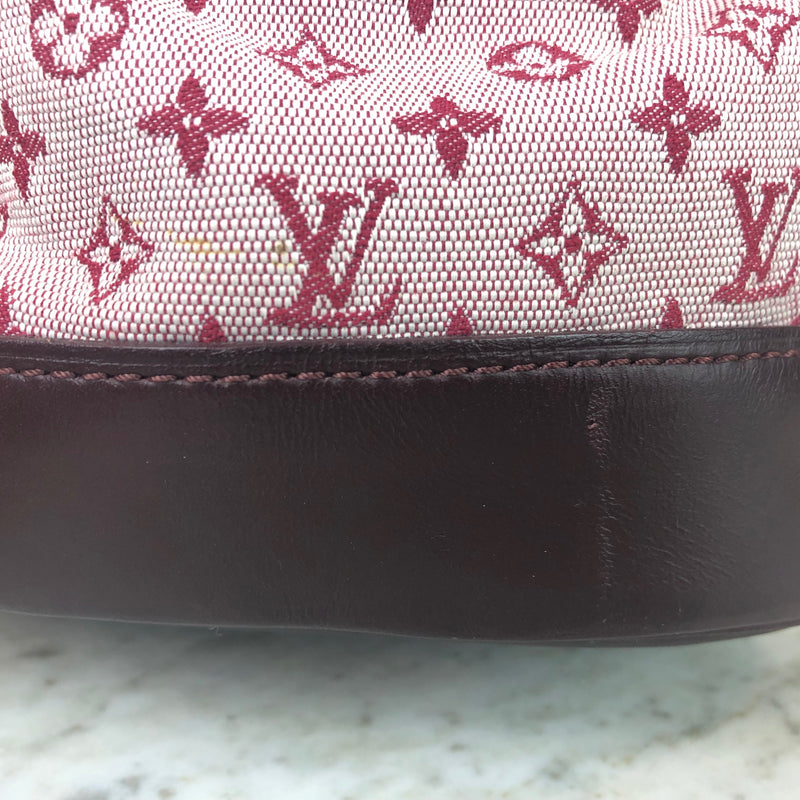 Louis Vuitton Burgundy Monogram Canvas Mini Lin Noelie Bucket Bag