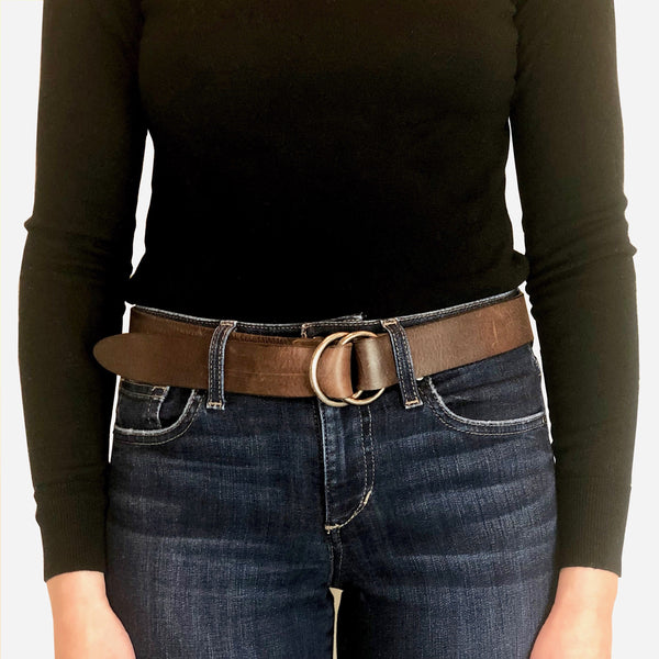 Brown Leather Adjustable Belt