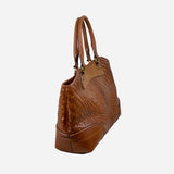 Box Genevieve Brown Leather Tote