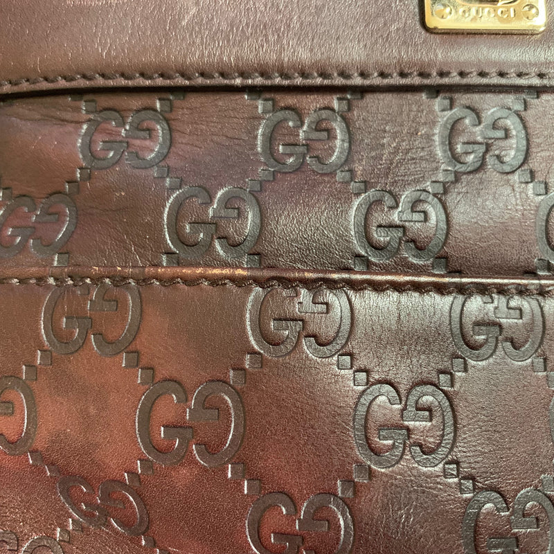 Guccissima Punch Burgundy Leather Tote