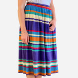 Multicolored Striped Knit Skirt