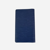 Blue Epi Leather Pocket Checkbook Cover