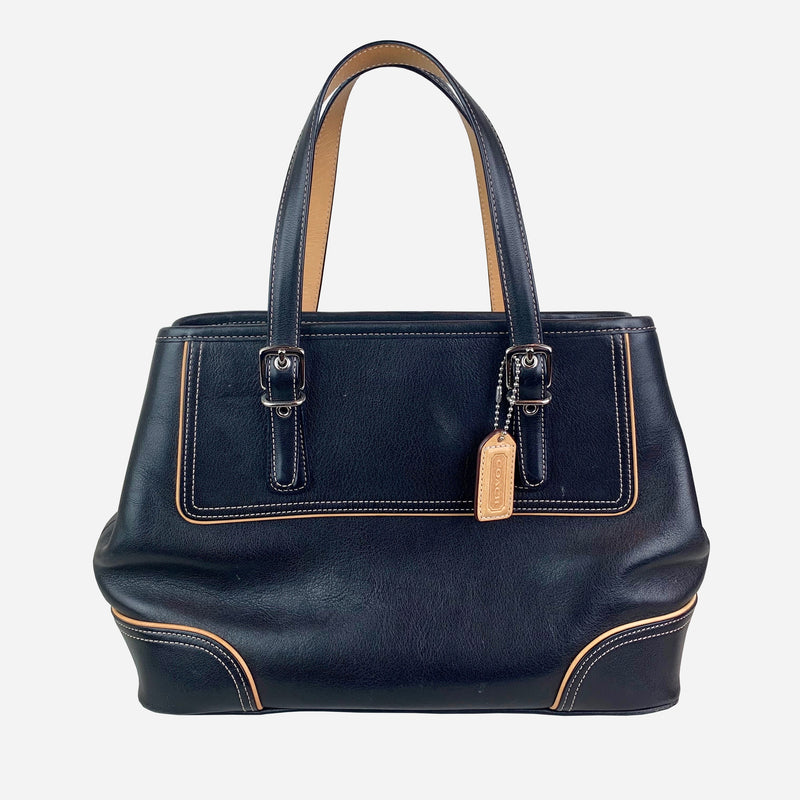 Black Leather Small Tote