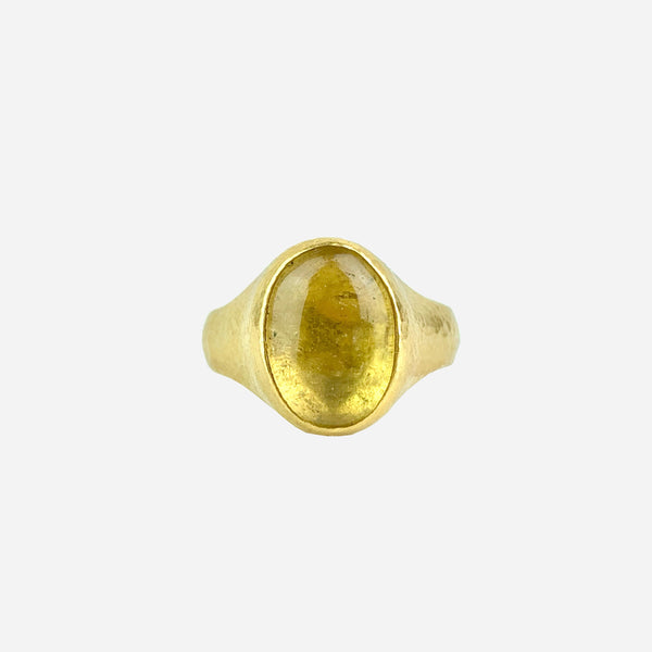 24K Yellow Gold and Beryl Cocktail Ring