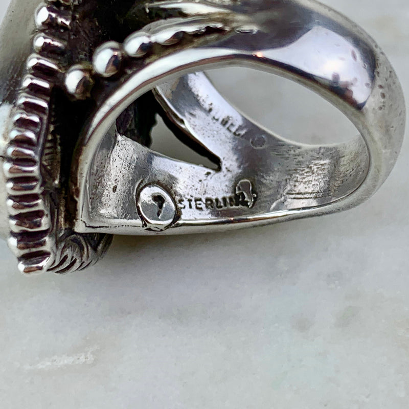 Sterling Silver Moonstone Labradorite Cocktail Ring